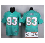 nike nfl jerseys miami dolphins #93 suh green[Elite signature]