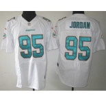 nike nfl jerseys miami dolphins #95 jordan white[Elite]