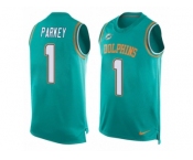Men Nike Miami Dolphins #1 Cody Parkey Limited Aqua Green Player Name & Number Tank Top NFL Jersey