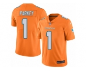 Men Nike Miami Dolphins #1 Cody Parkey Limited Orange Rush Vapor Untouchable NFL Jersey