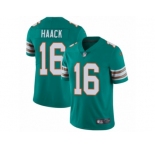Men Nike Miami Dolphins #16 Matt Haack Aqua Green Alternate Vapor Untouchable Limited Player NFL Jersey