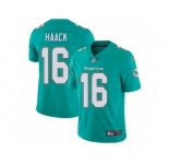 Men Nike Miami Dolphins #16 Matt Haack Aqua Green Team Color Vapor Untouchable Limited Player NFL Jersey