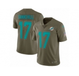 Men Nike Miami Dolphins #17 Ryan Tannehill Limited Olive 2017 Salute to Service NFL Jerse