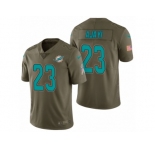 Men Nike Miami Dolphins #23 Jay Ajayi Olive 2017 Salute to Service Limited Jerseys