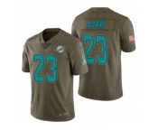 Men Nike Miami Dolphins #23 Jay Ajayi Olive 2017 Salute to Service Limited Jerseys