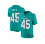 Men Nike Miami Dolphins #45 Mike Hull Aqua Green Team Color Vapor Untouchable Limited Player NFL Jersey