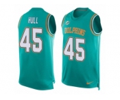 Men Nike Miami Dolphins #45 Mike Hull Limited Aqua Green Player Name & Number Tank Top NFL Jersey