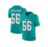 Men Nike Miami Dolphins #56 Davon Godchaux Aqua Green Team Color Vapor Untouchable Limited Player NFL Jersey