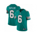Men Nike Miami Dolphins #6 Jay Cutler Aqua Green Alternate Vapor Untouchable Limited Player NFL Jersey