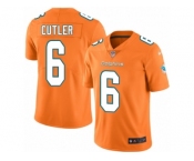 Men Nike Miami Dolphins #6 Jay Cutler Limited Orange Rush Vapor Untouchable NFL Jersey