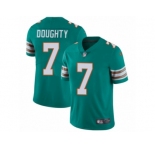 Men Nike Miami Dolphins #7 Brandon Doughty Aqua Green Alternate Vapor Untouchable Limited Player NFL Jersey