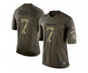Men Nike Miami Dolphins #7 Brandon Doughty Limited Green Salute to Service NFL Jersey