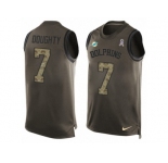 Men Nike Miami Dolphins #7 Brandon Doughty Limited Green Salute to Service Tank Top NFL Jersey