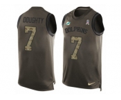 Men Nike Miami Dolphins #7 Brandon Doughty Limited Green Salute to Service Tank Top NFL Jersey