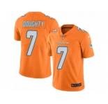 Men Nike Miami Dolphins #7 Brandon Doughty Limited Orange Rush Vapor Untouchable NFL Jersey