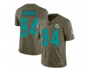 Men Nike Miami Dolphins #94 Lawrence Timmons Limited Olive 2017 Salute to Service NFL Jersey