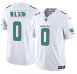 Men's Miami Dolphins #0 Zach Wilson White 2025 Draft F.U.S.E. Vapor Limited Football Stitched Jersey