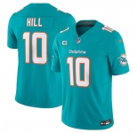 Men's Miami Dolphins #10 Tyreek Hill Aqua F.U.S.E With 3-Star C Patch Vapor Limited Stitched Football Jersey