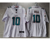 Men's Miami Dolphins #10 Tyreek Hill White 2023 FUSE Vapor Untouchable Stitched Jersey