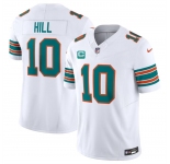 Men's Miami Dolphins #10 Tyreek Hill White F.U.S.E Alternate With 3-Star C Patch Vapor Limited Stitched Football Jersey