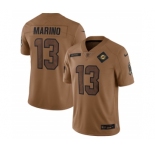 Men's Miami Dolphins #13 Dan Marino 2023 Brown Salute To Service Limited Football Stitched Jersey