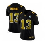 Men's Miami Dolphins #13 Dan Marino Black Golden Sequin Vapor Limited Football Jersey