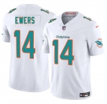 Men's Miami Dolphins #14 Quinn Ewers White 2025 Draft F.U.S.E. Vapor Limited Football Stitched Jersey