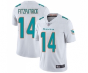 Men's Miami Dolphins #14 Ryan Fitzpatrick White Vapor Untouchable Limited Player Football Jersey