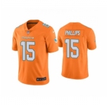 Men's Miami Dolphins #15 Jaelan Phillips Orange 2021 Stitched Football Limited Jersey
