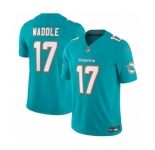 Men's Miami Dolphins #17 Jaylen Waddle Aqua 2023 F.U.S.E Vapor Limited Stitched Football Jersey