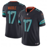 Men's Miami Dolphins #17 Jaylen Waddle Black 2025 F.U.S.E. “Rivalries” Vapor Limited Football Stitched Jersey