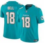 Men's Miami Dolphins #18 Chris Bell Aqua 2026 Draft F.U.S.E. Vapor Limited Football Stitched Jersey