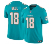 Men's Miami Dolphins #18 Chris Bell Aqua 2026 Draft F.U.S.E. Vapor Limited Football Stitched Jersey