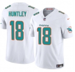 Men's Miami Dolphins #18 Tyler Huntley White 2024 F.U.S.E Vapor Limited Stitched Football Jersey