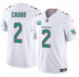 Men's Miami Dolphins #2 Bradley Chubb White 2025 F.U.S.E. With 1-Star C Patch Vapor Limited Football Stitched Jersey