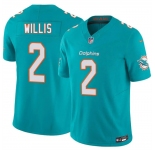 Men's Miami Dolphins #2 Malik Willis Aqua 2026 F.U.S.E. Vapor Limited Stitched Football Jersey
