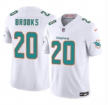 Men's Miami Dolphins #20 Jordyn Brooks White 2024 F.U.S.E Vapor Limited Football Stitched Jersey