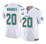 Men's Miami Dolphins #20 Jordyn Brooks White 2025 F.U.S.E. With 1-Star C Patch Vapor Limited Football Stitched Jersey