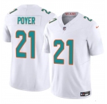 Men's Miami Dolphins #21 Jordan Poyer White 2024 F.U.S.E Vapor Limited Football Stitched Jersey