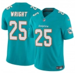 Men's Miami Dolphins #25 Jaylen Wright Aqua 2024 F.U.S.E Vapor Limited Football Stitched Jersey