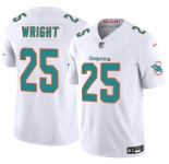 Men's Miami Dolphins #25 Jaylen Wright White 2024 F.U.S.E Vapor Limited Football Stitched Jersey