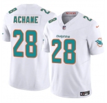 Men's Miami Dolphins #28 De'Von Achane White 2024 F.U.S.E. Vapor Limited Football Stitched Jersey