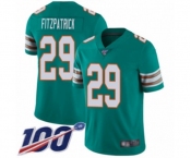 Men's Miami Dolphins #29 Minkah Fitzpatrick Aqua Green Alternate Vapor Untouchable Limited Player 100th Season Football Jersey