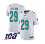 Men's Miami Dolphins #29 Minkah Fitzpatrick White Vapor Untouchable Limited Player 100th Season Football Jersey