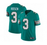 Men's Miami Dolphins #3 Josh Rosen Aqua Green Alternate Vapor Untouchable Limited Player Football Jersey