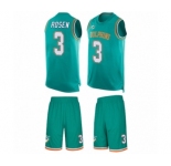 Men's Miami Dolphins #3 Josh Rosen Limited Aqua Green Tank Top Suit Football Jersey