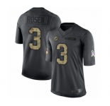 Men's Miami Dolphins #3 Josh Rosen Limited Black 2016 Salute to Service Football Jersey