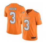 Men's Miami Dolphins #3 Josh Rosen Limited Orange Rush Vapor Untouchable Football Jersey
