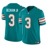 Men's Miami Dolphins #3 Odell Beckham Jr Aqua 2023 F.U.S.E Alternate Vapor Limited Football Stitched Jersey