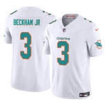 Men's Miami Dolphins #3 Odell Beckham Jr White 2023 F.U.S.E Vapor Limited Football Stitched Jersey